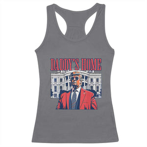 Trump Won 2024 Racerback Tank Top Daddy's Home TS02 Charcoal Print Your Wear