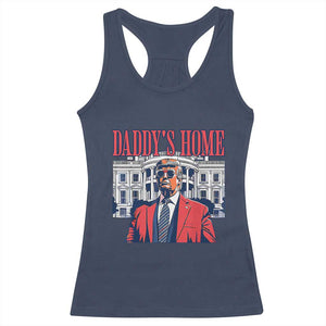 Trump Won 2024 Racerback Tank Top Daddy's Home TS02 Navy Print Your Wear