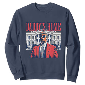 Trump Won 2024 Sweatshirt Daddy's Home TS02 Navy Print Your Wear