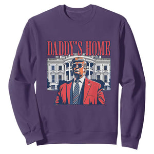 Trump Won 2024 Sweatshirt Daddy's Home TS02 Purple Print Your Wear