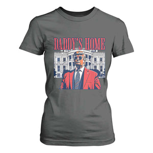 Trump Won 2024 T Shirt For Women Daddy's Home TS02 Dark Heather Print Your Wear