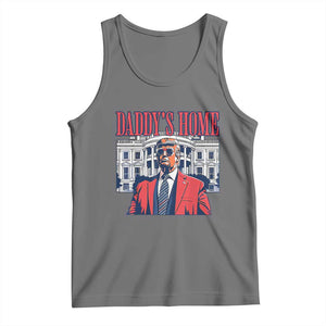 Trump Won 2024 Tank Top Daddy's Home TS02 Black Heather Print Your Wear