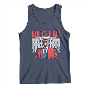 Trump Won 2024 Tank Top Daddy's Home TS02 Navy Print Your Wear