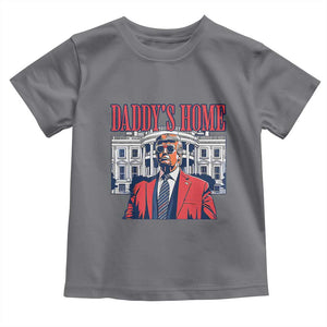 Trump Won 2024 Toddler T Shirt Daddy's Home TS02 Charcoal Print Your Wear