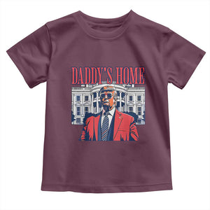 Trump Won 2024 Toddler T Shirt Daddy's Home TS02 Maroon Print Your Wear