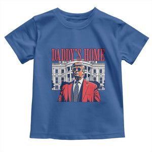 Trump Won 2024 Toddler T Shirt Daddy's Home TS02 Royal Blue Print Your Wear