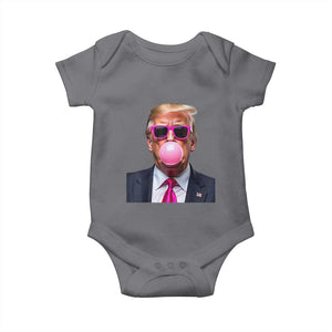 Trump Pink Bubblegum Baby Onesie Blowing Bubble Gum TS02 Charcoal Print Your Wear