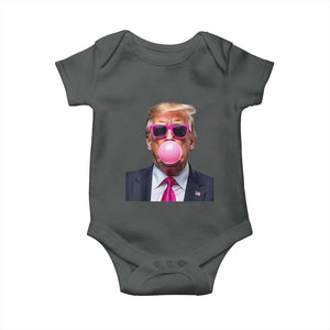 Trump Pink Bubblegum Baby Onesie Blowing Bubble Gum TS02 Dark Heather Print Your Wear