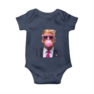 Trump Pink Bubblegum Baby Onesie Blowing Bubble Gum TS02 Navy Print Your Wear