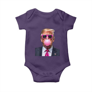 Trump Pink Bubblegum Baby Onesie Blowing Bubble Gum TS02 Purple Print Your Wear