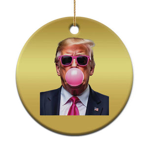 Trump Pink Bubblegum Christmas Ornament Blowing Bubble Gum TS02 Print Your Wear