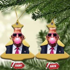 Trump Pink Bubblegum Christmas Ornament Blowing Bubble Gum TS02 Christmas Tree Gold Print Your Wear