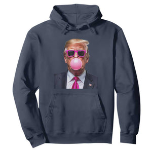 Trump Pink Bubblegum Hoodie Blowing Bubble Gum TS02 Navy Print Your Wear