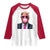 Trump Pink Bubblegum Raglan Shirt Blowing Bubble Gum TS02 White Red Print Your Wear