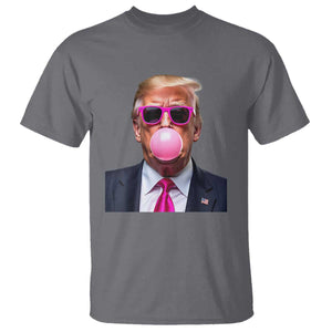 Trump Pink Bubblegum T Shirt Blowing Bubble Gum TS02 Charcoal Print Your Wear