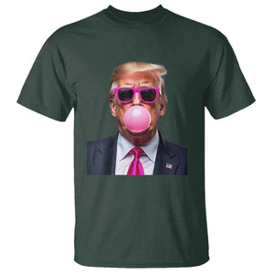 Trump Pink Bubblegum T Shirt Blowing Bubble Gum TS02 Dark Forest Green Print Your Wear