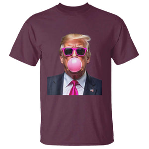 Trump Pink Bubblegum T Shirt Blowing Bubble Gum TS02 Maroon Print Your Wear