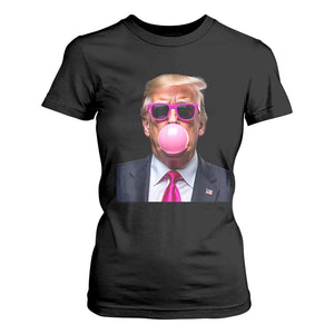 Trump Pink Bubblegum T Shirt For Women Blowing Bubble Gum TS02 Black Print Your Wear