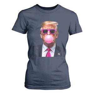 Trump Pink Bubblegum T Shirt For Women Blowing Bubble Gum TS02 Navy Print Your Wear