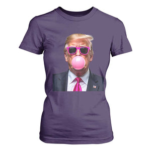 Trump Pink Bubblegum T Shirt For Women Blowing Bubble Gum TS02 Purple Print Your Wear