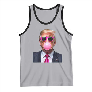 Trump Pink Bubblegum Tank Top Blowing Bubble Gum TS02 Athletic Heather Black Print Your Wear