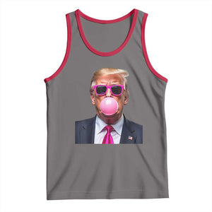 Trump Pink Bubblegum Tank Top Blowing Bubble Gum TS02 Deep Heather Red Print Your Wear