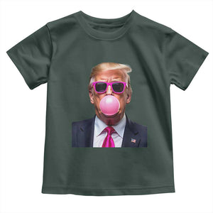 Trump Pink Bubblegum Toddler T Shirt Blowing Bubble Gum TS02 Dark Forest Green Print Your Wear