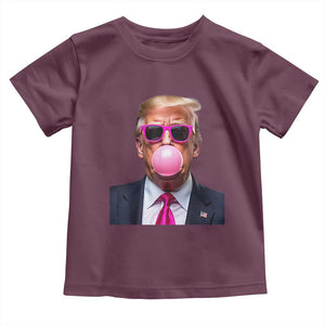 Trump Pink Bubblegum Toddler T Shirt Blowing Bubble Gum TS02 Maroon Print Your Wear