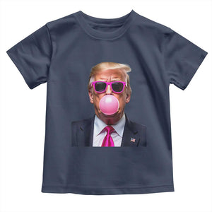 Trump Pink Bubblegum Toddler T Shirt Blowing Bubble Gum TS02 Navy Print Your Wear