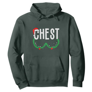 Christmas Matching Couple Hoodie Chestnuts Funny Xmas Chest TS02 Dark Forest Green Print Your Wear