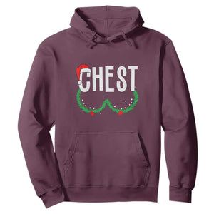 Christmas Matching Couple Hoodie Chestnuts Funny Xmas Chest TS02 Maroon Print Your Wear