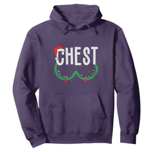 Christmas Matching Couple Hoodie Chestnuts Funny Xmas Chest TS02 Purple Print Your Wear