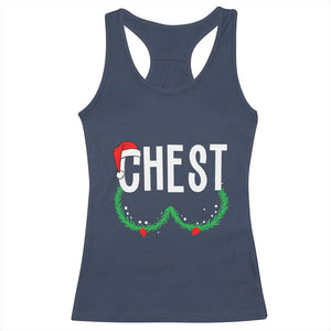 Christmas Matching Couple Racerback Tank Top Chestnuts Funny Xmas Chest TS02 Navy Print Your Wear