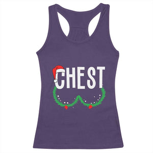 Christmas Matching Couple Racerback Tank Top Chestnuts Funny Xmas Chest TS02 Purple Print Your Wear