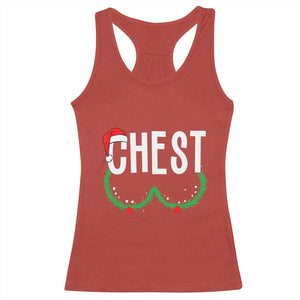 Christmas Matching Couple Racerback Tank Top Chestnuts Funny Xmas Chest TS02 Red Print Your Wear