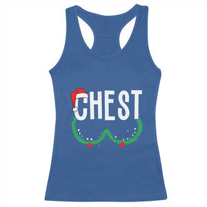 Christmas Matching Couple Racerback Tank Top Chestnuts Funny Xmas Chest TS02 Royal Blue Print Your Wear