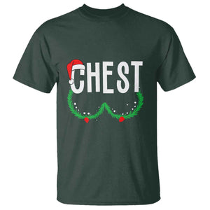 Christmas Matching Couple T Shirt Chestnuts Funny Xmas Chest TS02 Dark Forest Green Print Your Wear