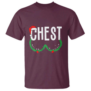 Christmas Matching Couple T Shirt Chestnuts Funny Xmas Chest TS02 Maroon Print Your Wear