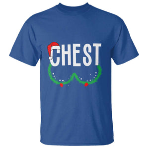 Christmas Matching Couple T Shirt Chestnuts Funny Xmas Chest TS02 Royal Blue Print Your Wear