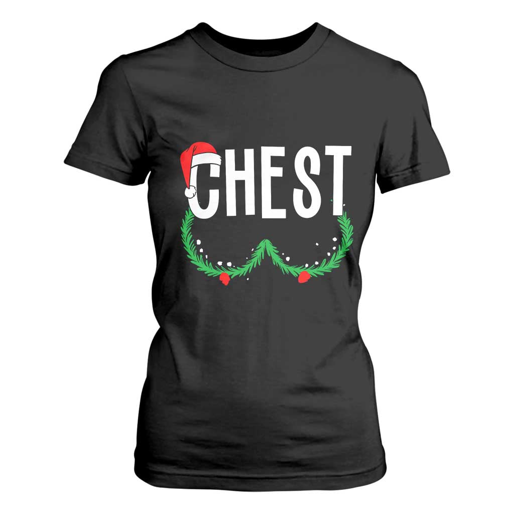 Christmas Matching Couple T Shirt For Women Chestnuts Funny Xmas Chest TS02 Black Print Your Wear