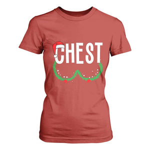 Christmas Matching Couple T Shirt For Women Chestnuts Funny Xmas Chest TS02 Red Print Your Wear