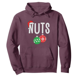 Christmas Matching Couple Hoodie Chestnuts Funny Xmas Nuts TS02 Maroon Print Your Wear