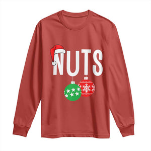 Christmas Matching Couple Long Sleeve Shirt Chestnuts Funny Xmas Nuts TS02 Red Print Your Wear