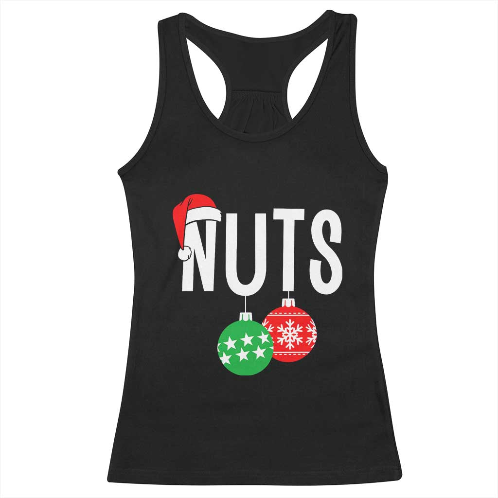 Christmas Matching Couple Racerback Tank Top Chestnuts Funny Xmas Nuts TS02 Black Print Your Wear