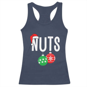 Christmas Matching Couple Racerback Tank Top Chestnuts Funny Xmas Nuts TS02 Navy Print Your Wear