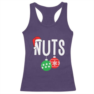 Christmas Matching Couple Racerback Tank Top Chestnuts Funny Xmas Nuts TS02 Purple Print Your Wear