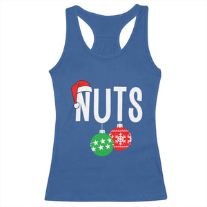 Christmas Matching Couple Racerback Tank Top Chestnuts Funny Xmas Nuts TS02 Royal Blue Print Your Wear