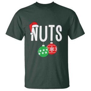 Christmas Matching Couple T Shirt Chestnuts Funny Xmas Nuts TS02 Dark Forest Green Print Your Wear