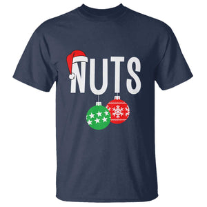 Christmas Matching Couple T Shirt Chestnuts Funny Xmas Nuts TS02 Navy Print Your Wear