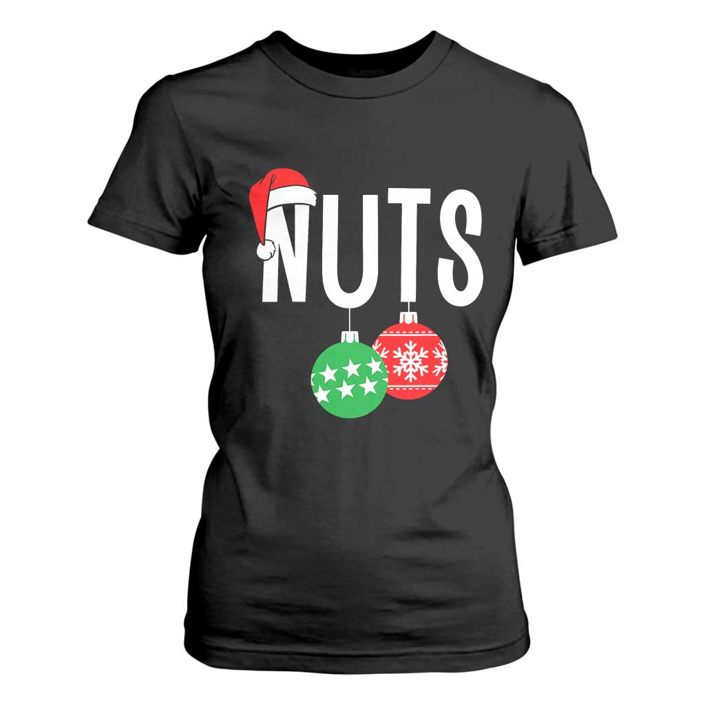 Christmas Matching Couple T Shirt For Women Chestnuts Funny Xmas Nuts TS02 Black Print Your Wear